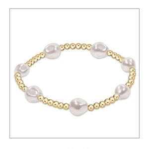 ENewton Admire Pearl and Gold Bead Bracelet